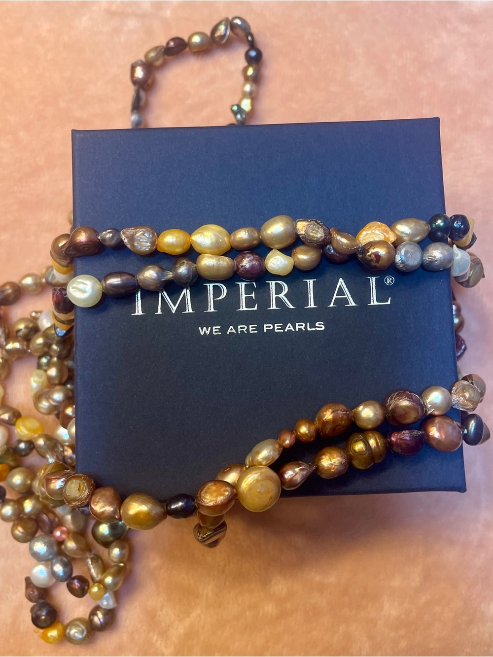 IMPERIAL 3-8MM MULTI-COLOR FRESHWATER PEARL 70” ENDLESS STRAND PEARL NECKLACE